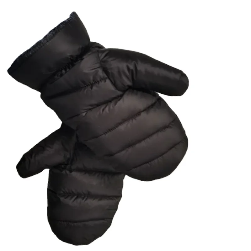 windproof waterproof Ultralight Outdoor Down Mittens Nylon Fabric Camping Down Winter Puffy Gloves