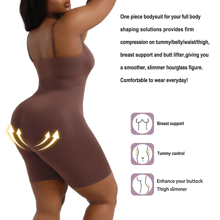 Ladies Full Bust Body Shaper Bodysuit Tummy Control Compression Hip Enhancer Body Shaper Plus Size Shapewear For Women