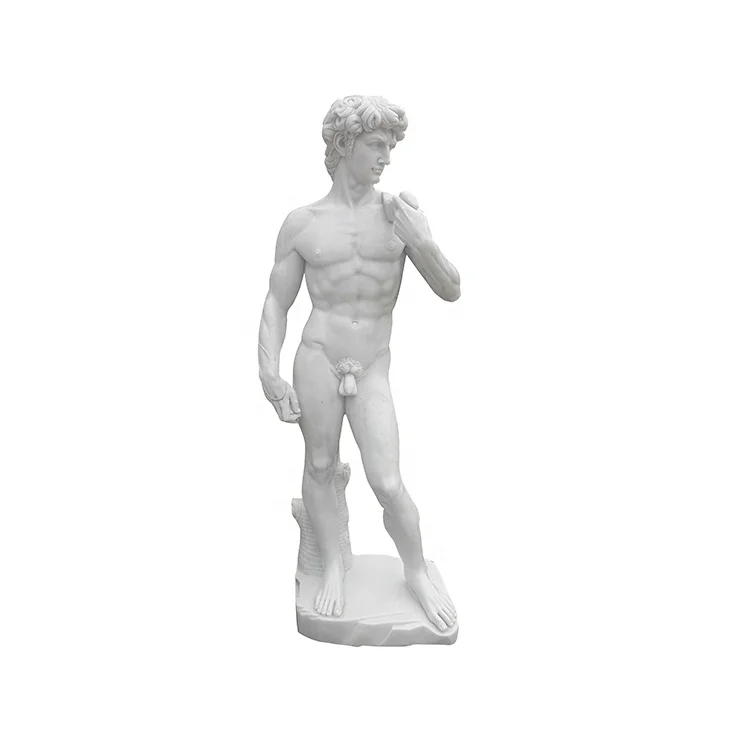 Hand Carved Life Size Famous Marble Statues Nude Male David Statue