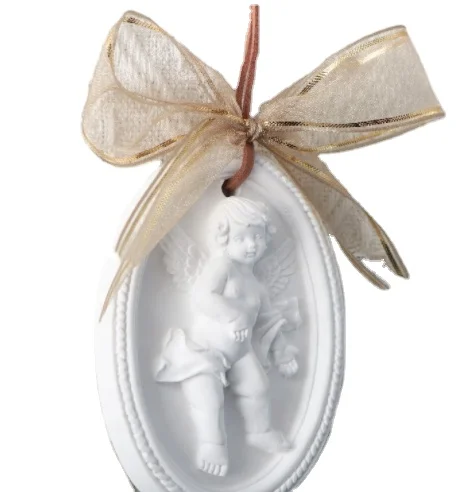 Hanging Angel Shaped Oval Scented Ceramic Aroma Essential Oil Diffuser Stone Air Freshener