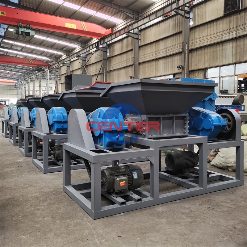Good Price  400 Industrial Solid Scrap Metal Tire Rubber Plastic Wood Foam Silicone Rubber Double Shaft Shredder Machine