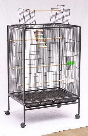 Large Birdhouse With Wheels Station Rods Food Basins Tray Breeding Cages Fashionable Roof Design Birdcages For Large Birds