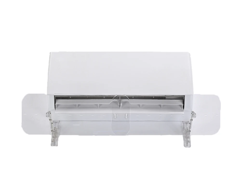 Free installation retractable wall-mounted transparent air conditioner outlet windshield 180 degrees adjustable deflector