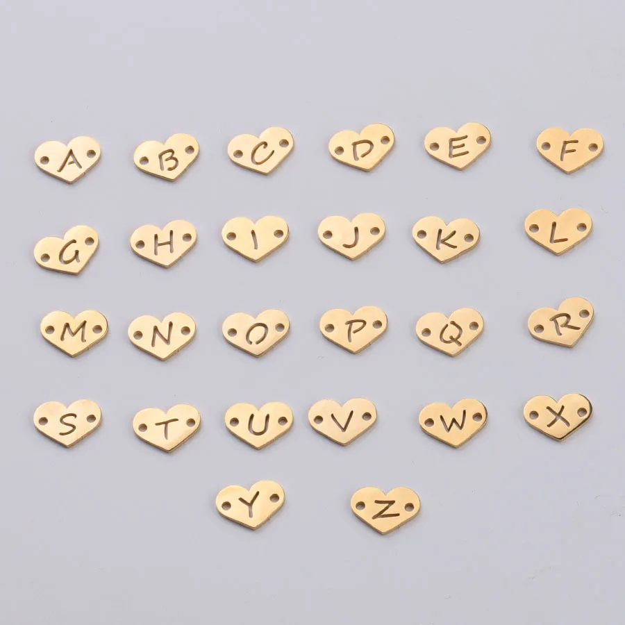 1 2*12 мм 26 дюймов английская Нержавеющая Сталь Буквы очаровательные аксессуары из нержавеющей стали diy Ювелирные изделия Золотой аксессуар