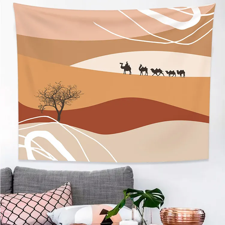 Simple wallpaper poster wall hanging cloth bedroom tapestry decoration dormitory bedside background cloth can be customized