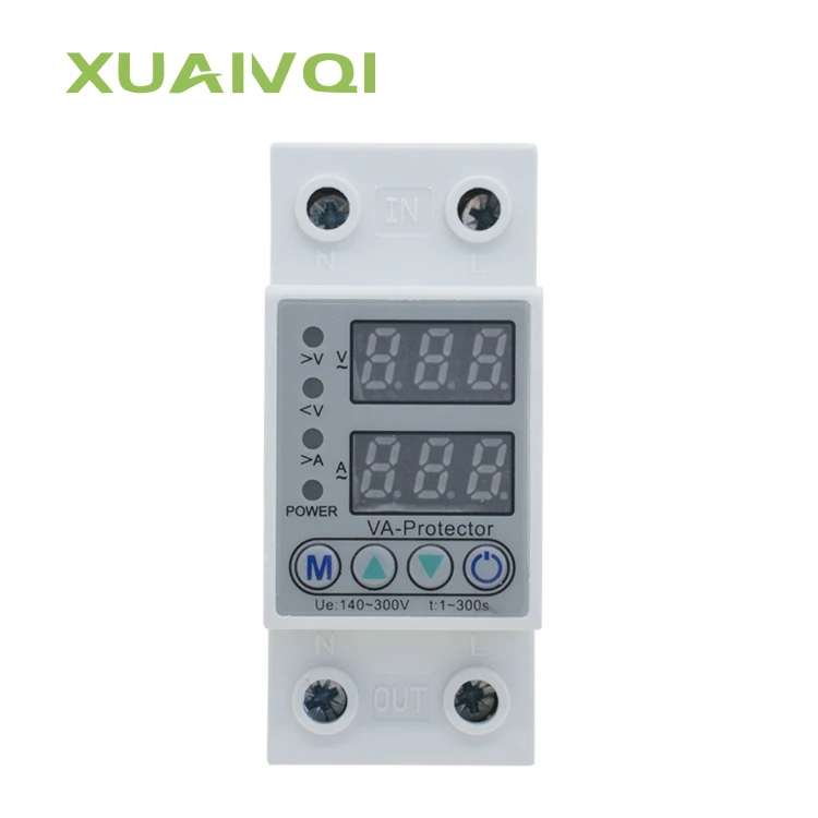 XUANQI 40A/63A 220VAC Over Current Voltage Protector