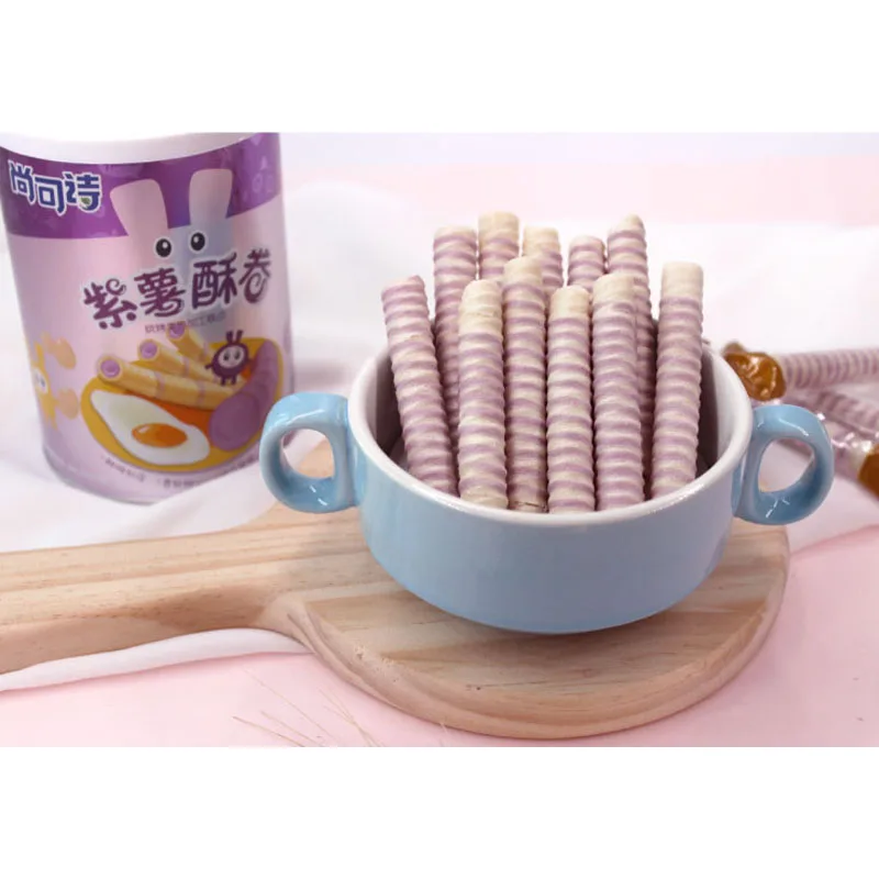 
Egg roll for baby Children biscuit Purple potato flavor 135g*1 