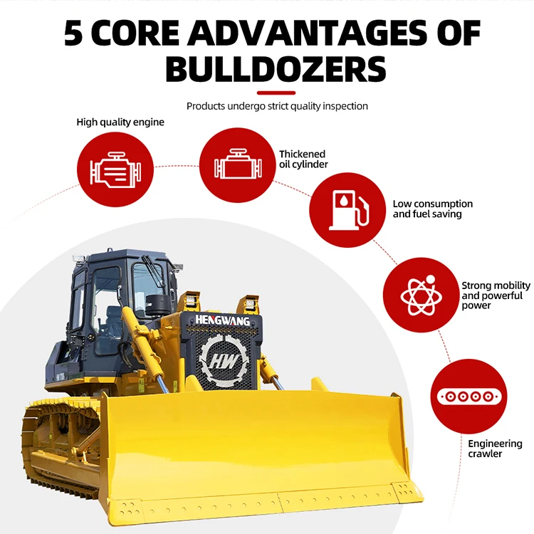 Earthmoving Machinery 257KW Power SD16 SD18 SD22 SD32 SD42 HENGWANG Dozer 320Hp Hydraulic Crawler Bulldozer factory price