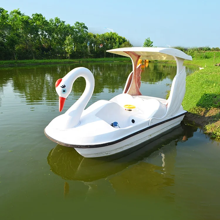 Factory Prices Fiberglass swan pedal boats for family water amusement
