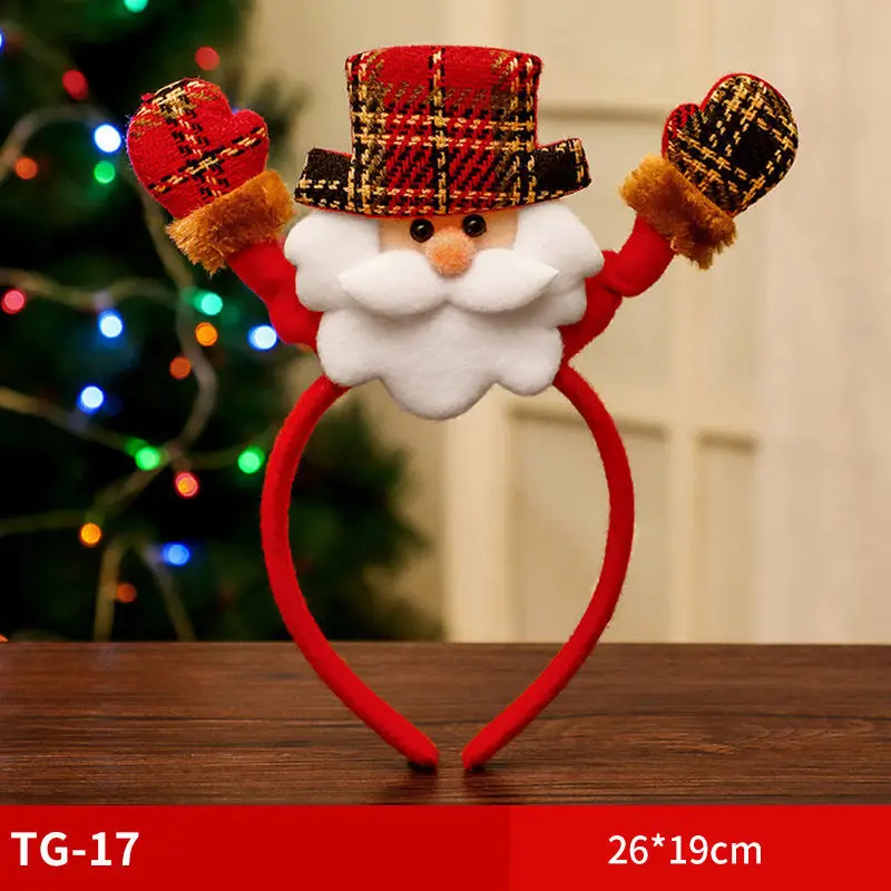 wholesale christmas 2024 holiday christmas Hair Accessories Xmas Tree Head Hat Toppers women Santa Hat christmas decor