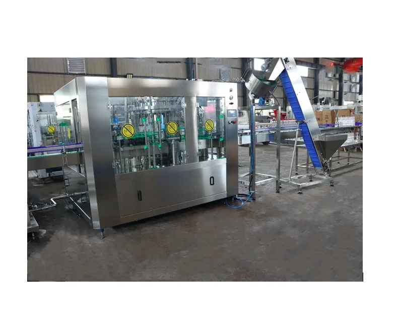 Monoblock Complete Glass Bottle alcohol drink / whisky / Vodka / Red wine production line