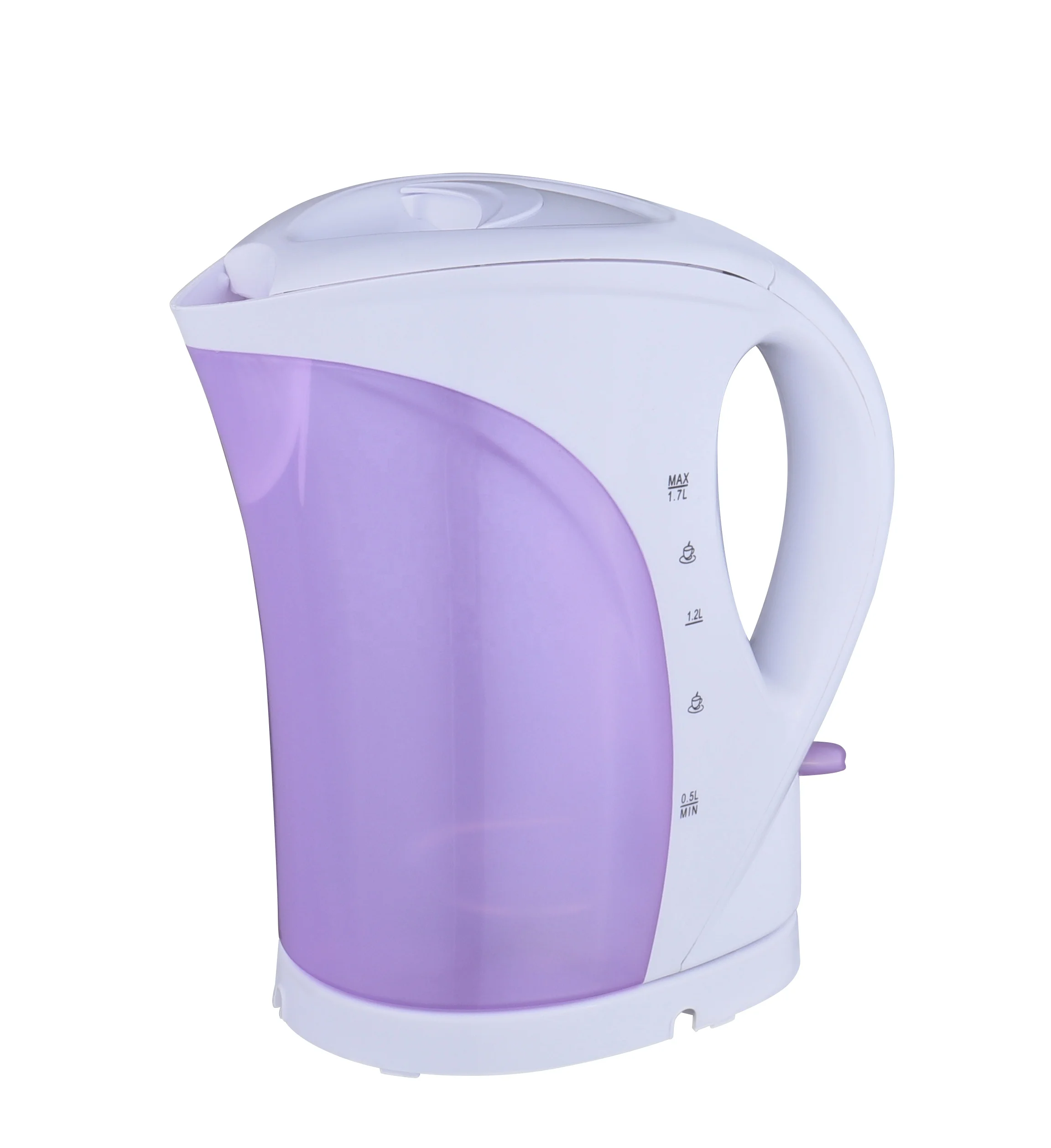 big transparent water window and water fast boiled plastic kettle with overheat protect