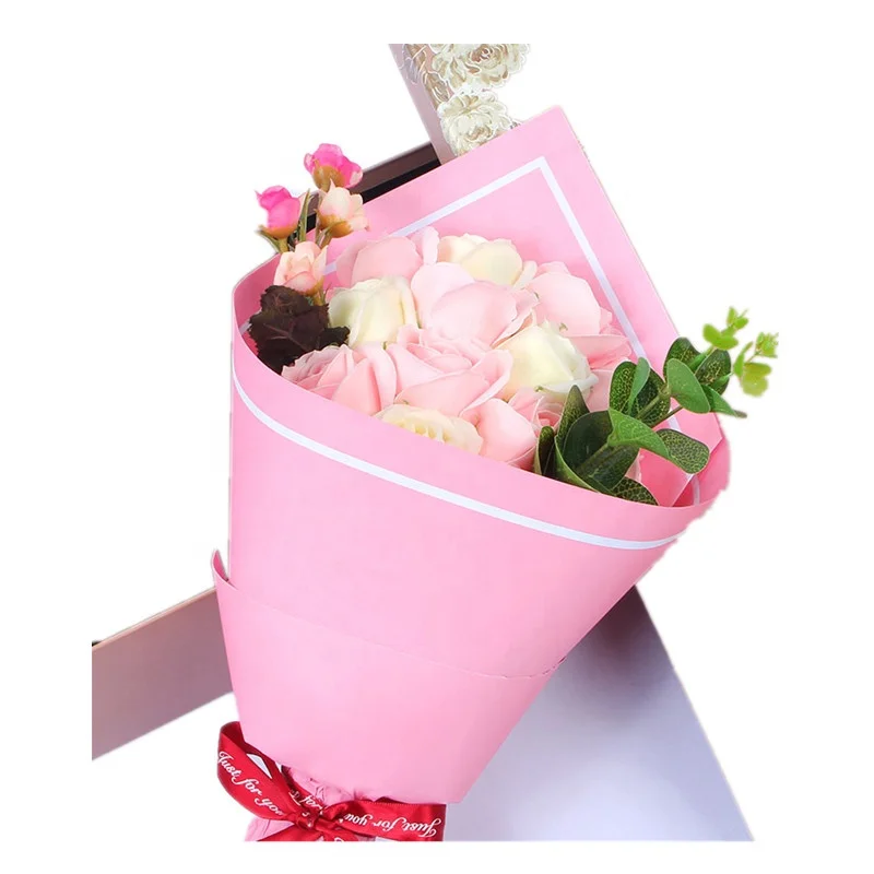 
Plain Static dye luxury frame color Kraft paper Big Flower Bouquets Flower Wrapping Paper 