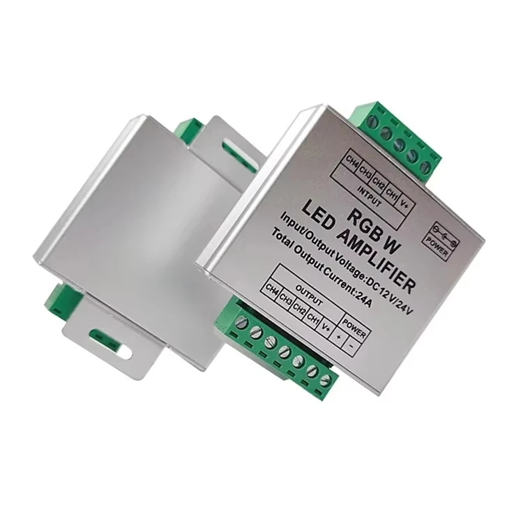 Dc12 - 24v 24a светодиодный Rgbw rgb усилитель 4-канальный выход Rgbw_rgb Светодиодная лента ретранслятор мощности контроллер консоли