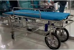 Stainless steel emergency transport bed patient transfer stretcher cart Hospital Loading Ambulance Stretcher