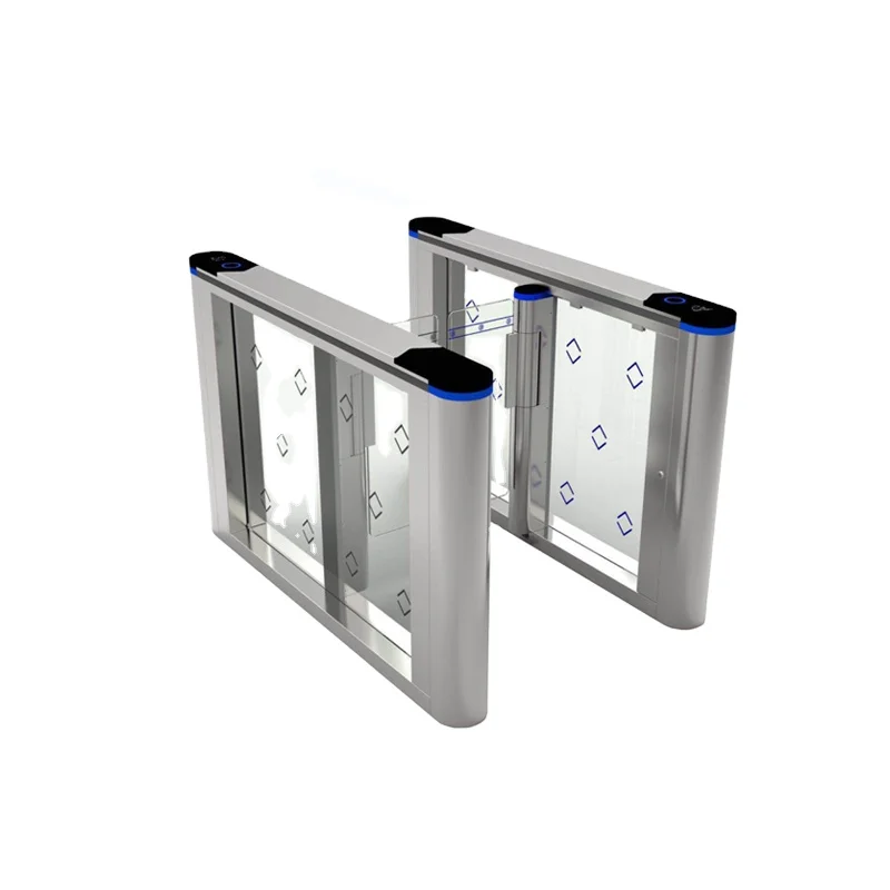 Automatic Flap Turnstile Gate Popular Turnstile With Fingerprint, Card, QR Access Control Flap Barrier