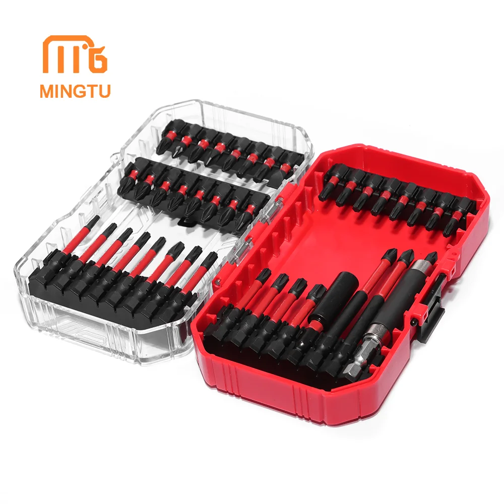 Mingtu High Quality 41pcs Impact Torsion Drill Bits Magnetic All Types Customize Screwdriver Bits Set