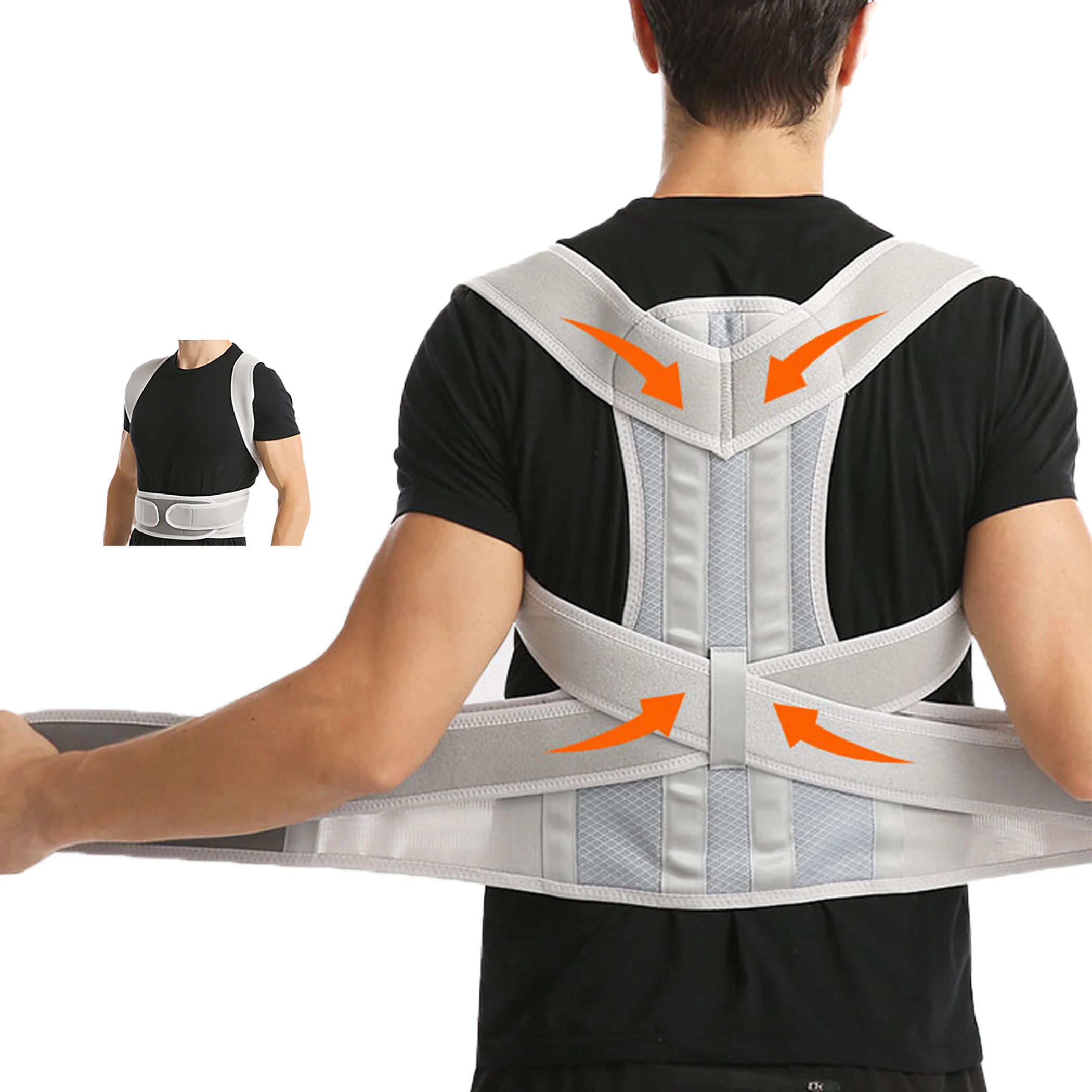 RUNYI Hot-selling  Men and Women Body Sport Adjustable Brace  Neoprene Hunchback Back Support Posture Corrector