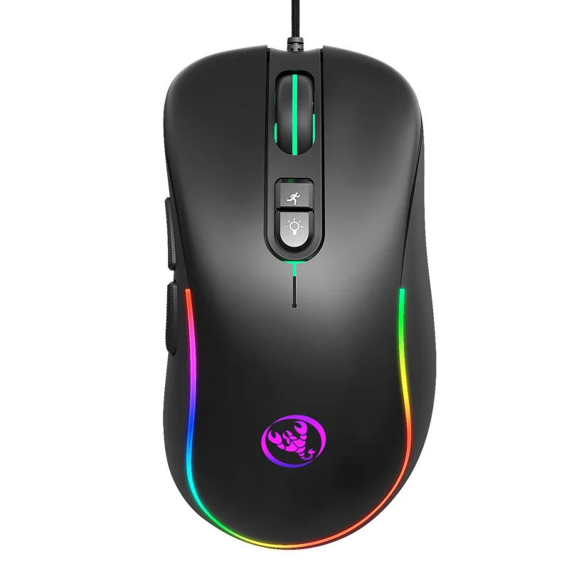 Linkinmi USB wired gaming mouse supports macro programming RGB luminous 6400DPI LK300M desktop Computer Gaming Mouse