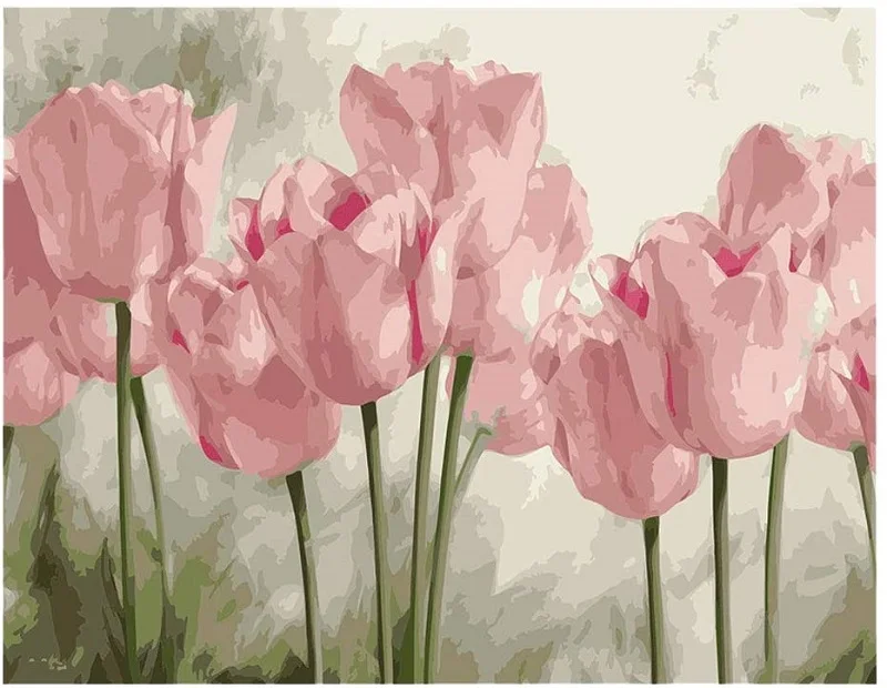 Custom  Flower Pattern Creative Home Decor Paint By Numbers Supplier with Best Price