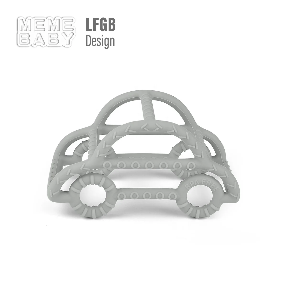 BPA Free Baby Chew Toy Silicone Beetle Soft Teether OEM Customized Mold Logo Baby Teether Baby Toys Silicone