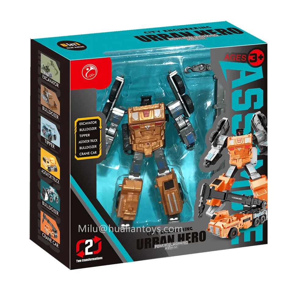 Plastic Engineering Toy Vehicles Deformation Truck Car Robots Transforming Smart Robot Transform Toys for Kids