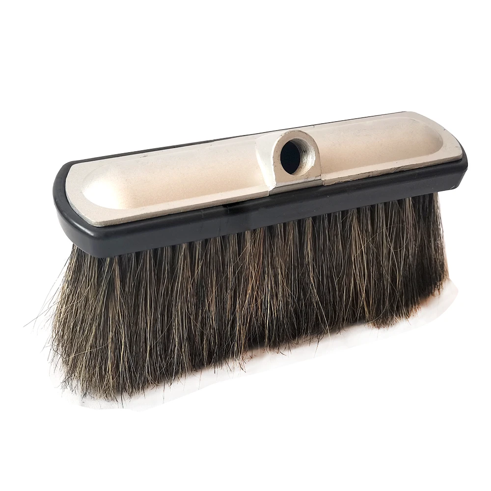 Aluminum head car washing brush natural soft hog hair boar bristle brush (1600475144114)