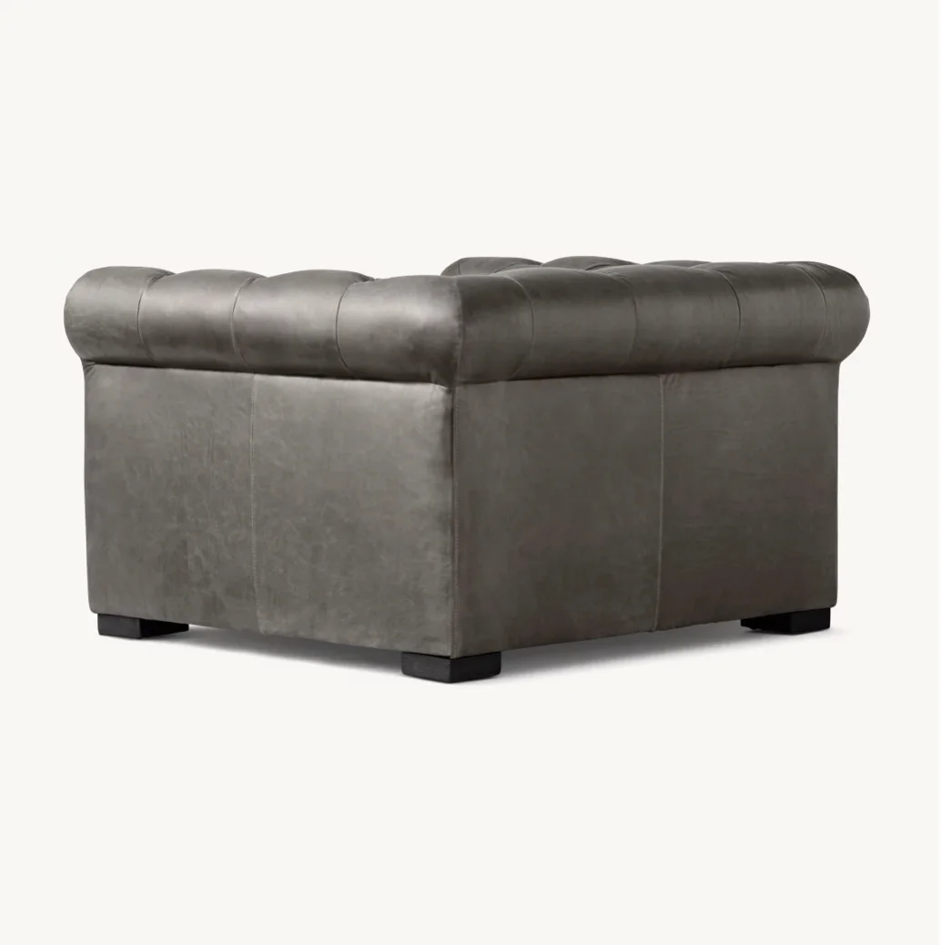 Sassanid OEM постмодерн Честерфилд диван культовый дизайн Моден итальянский беркширский Оловянное кожаное кресло