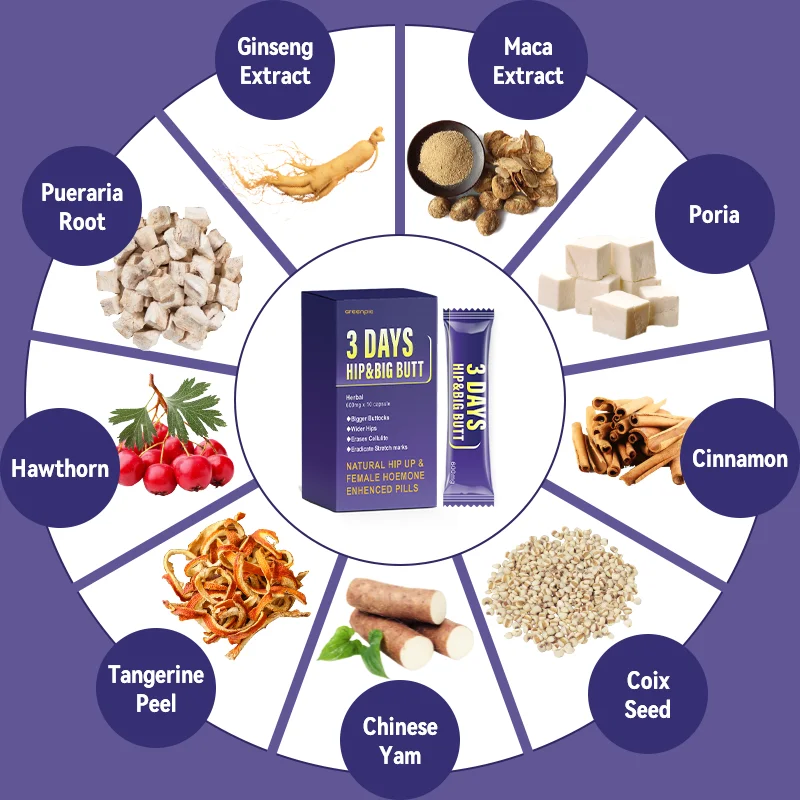 Greenpie  Private Label  ODM OEM Plump Hip Big Butt Firming Supplement Buttock Tea Herbal Plump Hips Tea