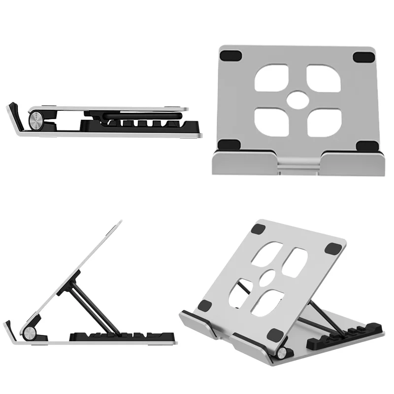 7 Level Adjustable Aluminium Laptop Cooling Stands Cooling Pad 17 inch for Desk and Lap Use