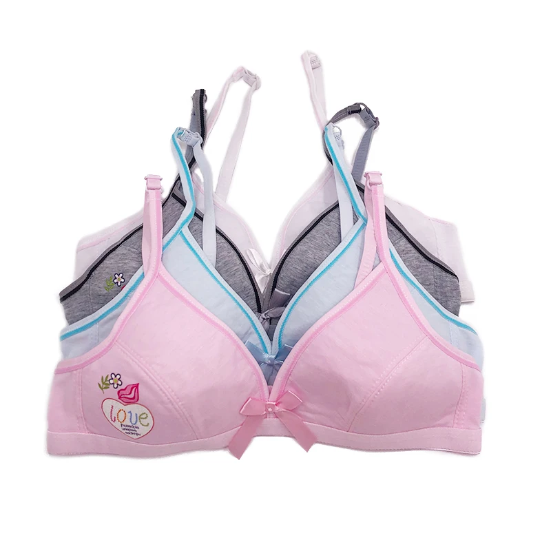 2022 New Design Children Underwear Teen Cotton Kid Bra Wireless Training Bras for Young Girls