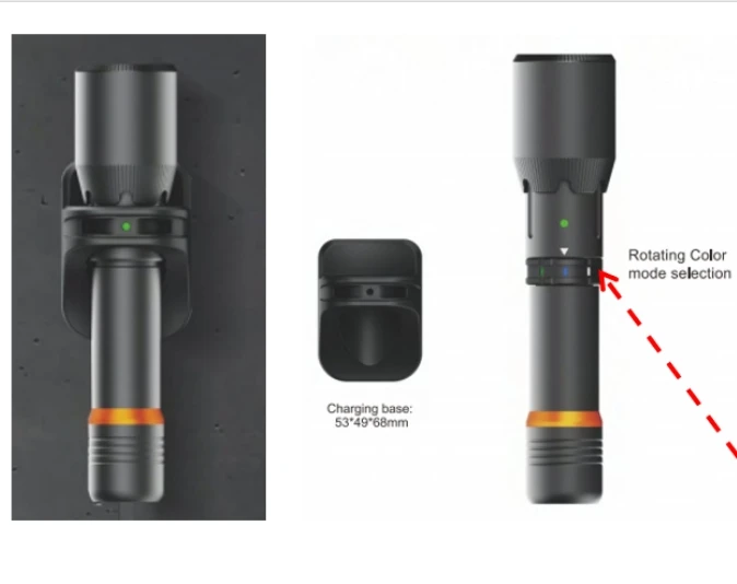 Rechargeable 4 color wall mounted Torch household light outdoor type C remote telescopic focus LED flashlight