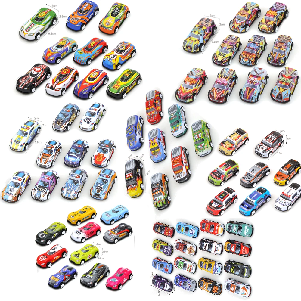 New products 2024 die cast Vehicle High Quality Model metal Alloy pull back Mini Car Toys with container Storage Box juguetes