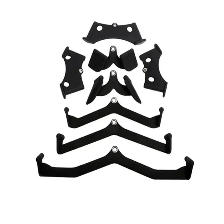 Uniqfitness China Cheapest Fitness Gym Cable Attachments Handle Grip Gym Equipment Lat Pull Down Bar Accessories