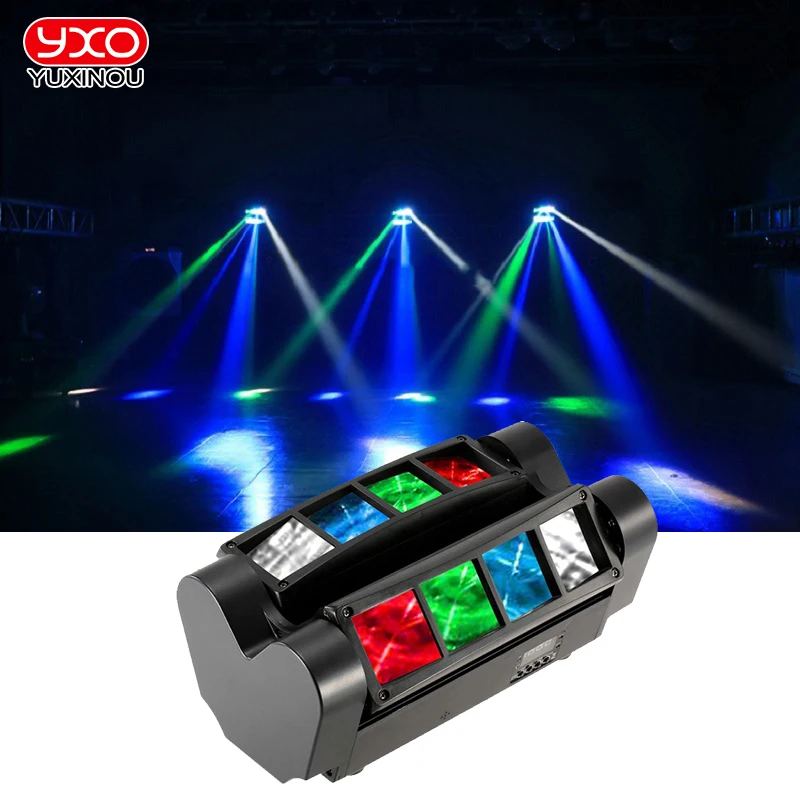 8X10W миниатюрный светодиодный паук DMX512 движущаяся головка сценическое освещение RGBW луч диско-проектор Освещение DJ