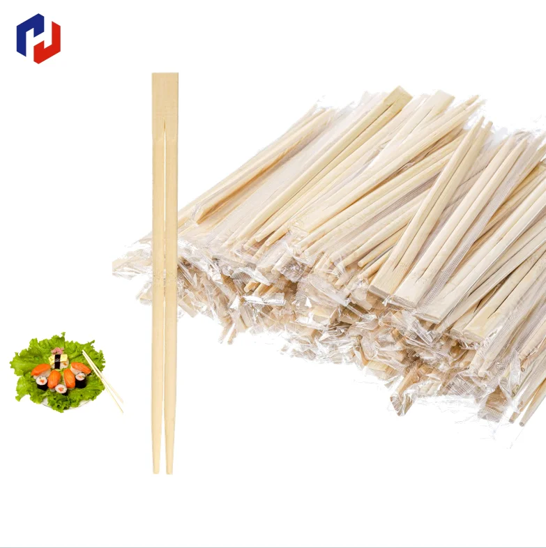 Customizable 24cm Biodegradable Bamboo Chopsticks Disposable Paper Sleeve Packaged Reusable Natural Tableware Custom Logo