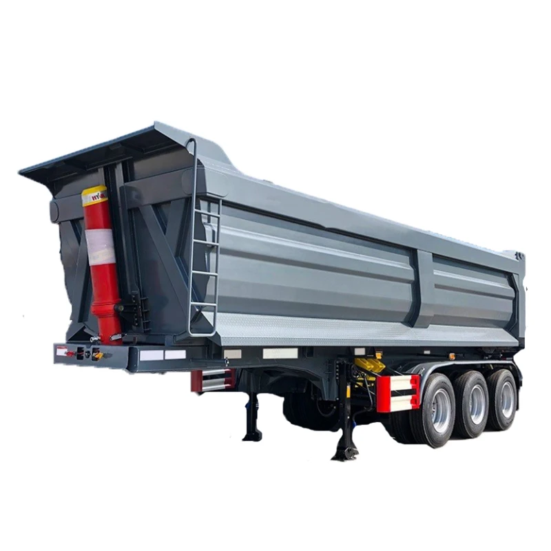 Large Capacity 3 Axles 50-80 Ton Rear Dump Tipper Trailer With Convenient Loading And Unloading