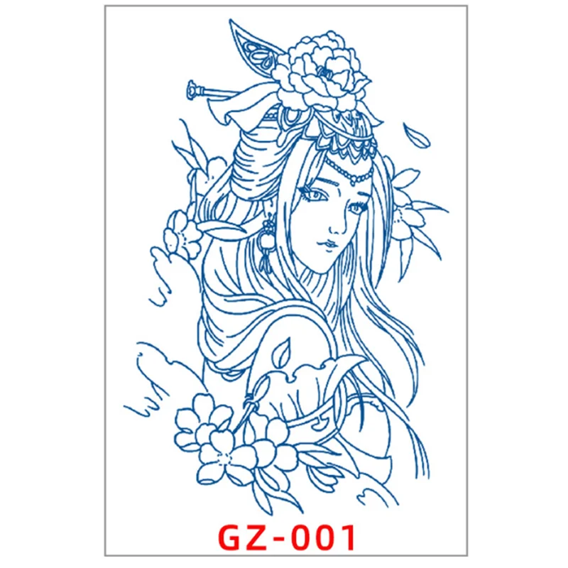 Sexy Flower Temporary Tattoos Body Art Painting Arm Legs Tattoos Sticker Realistic Black Rose Waterproof Tattoos H1069