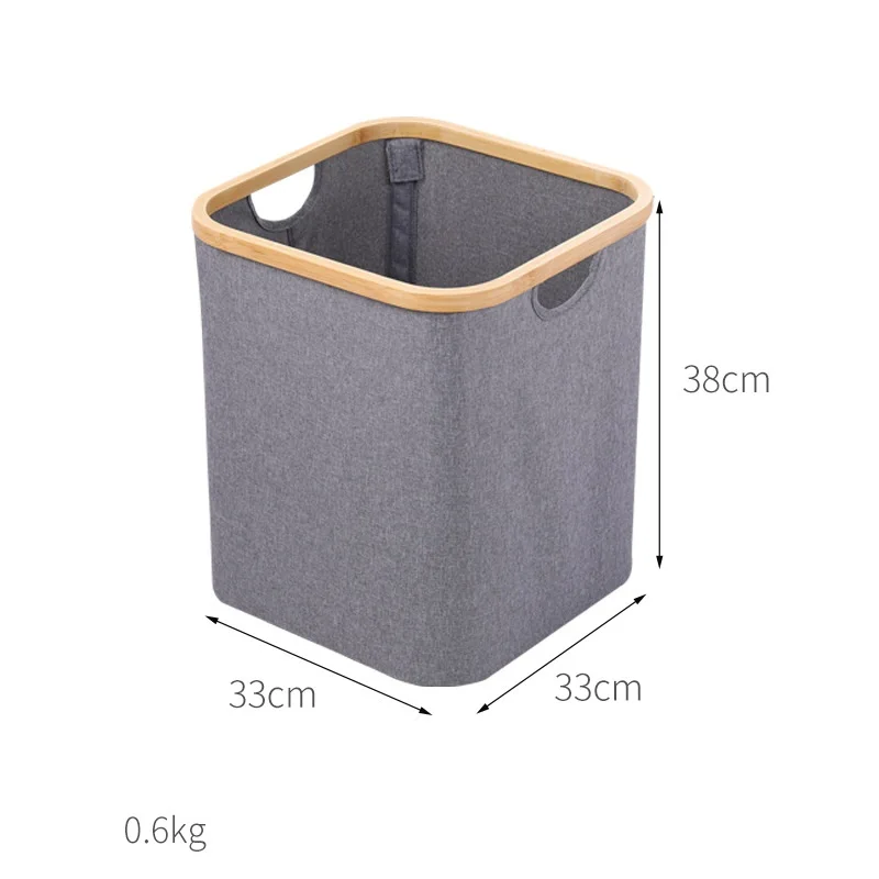 Wholesale customized Size weaving Washable folding cloth bamboo Foldable Storage Basket for Dirty Clothes