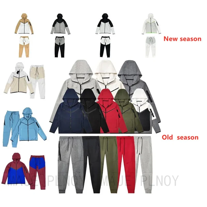 Original fashion brand With logo Sports Pants Hoodies tech fleece tracksuit tech fleece cotton patchwork tracksuits for men