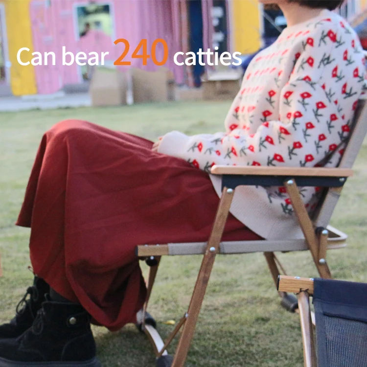 Outdoor furniture wood kermit chair  aluminum portable folding camping chair