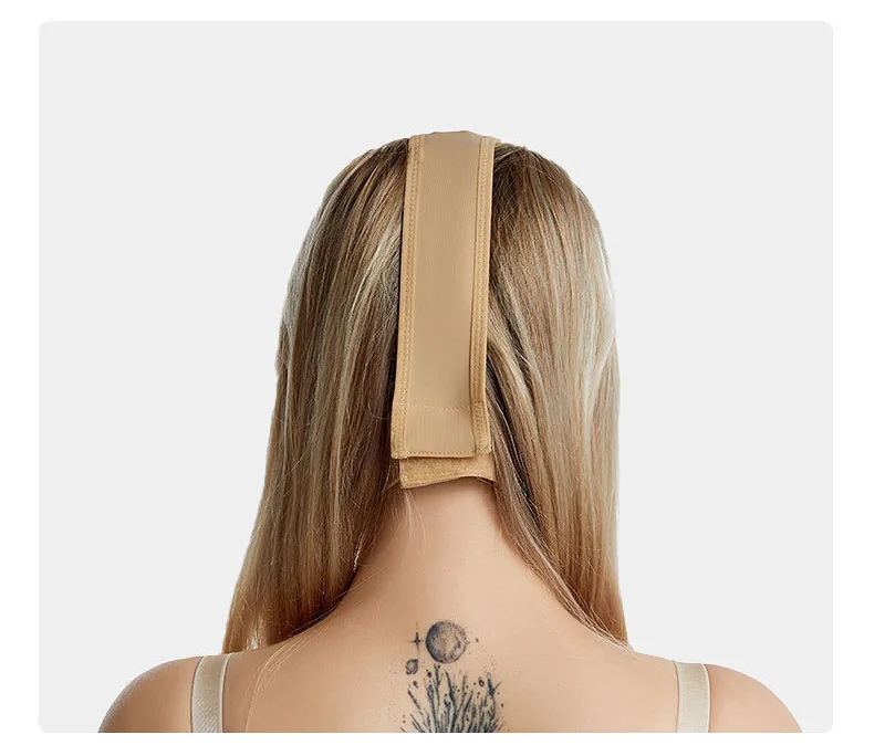 Post Surgical Chin Strap Bandage for Women Neck and Chin Compression Garment Wrap face Slimmer Jowl Tightening