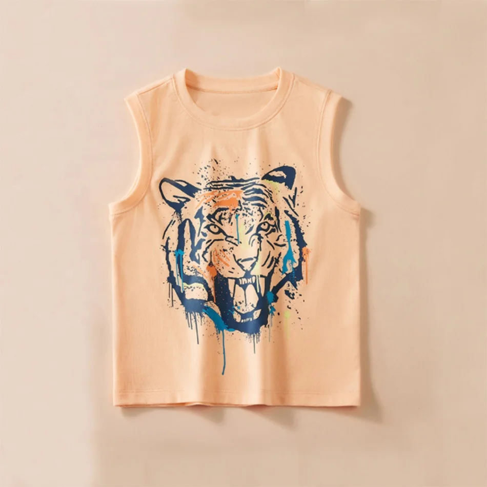0-3y Baby Boys Cartoon Clothing Sleeveless Summer T Shirt Wholesale/ODM/OEM