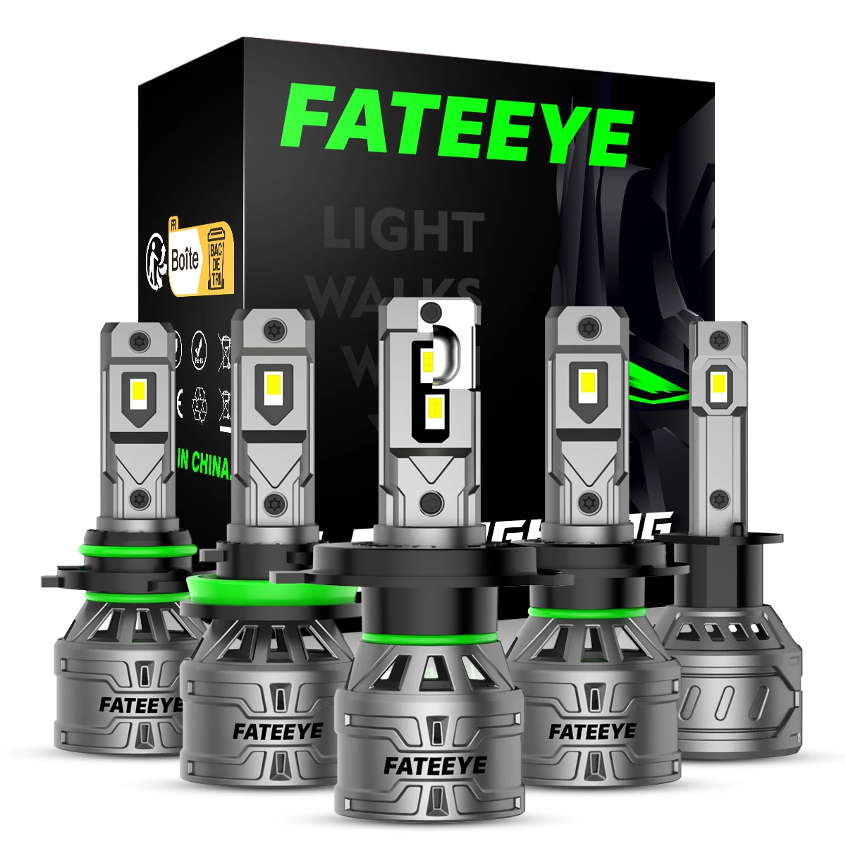 fateeye F4 60W 13000lumen Sell Well New Type Aluminum H4 9007 Led Motorcycle Headlight Bulbs h7