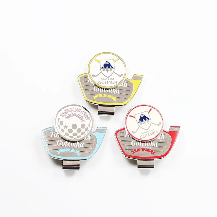 Promotional Metal Blank Golf hat Clips Magnetic Ball Marker golf cap clip