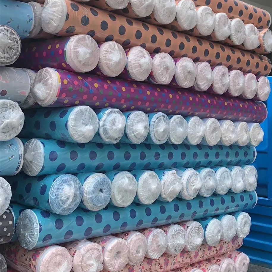 
190T printed Taffeta pvc cated waterproof fabric Raincoat fabric 