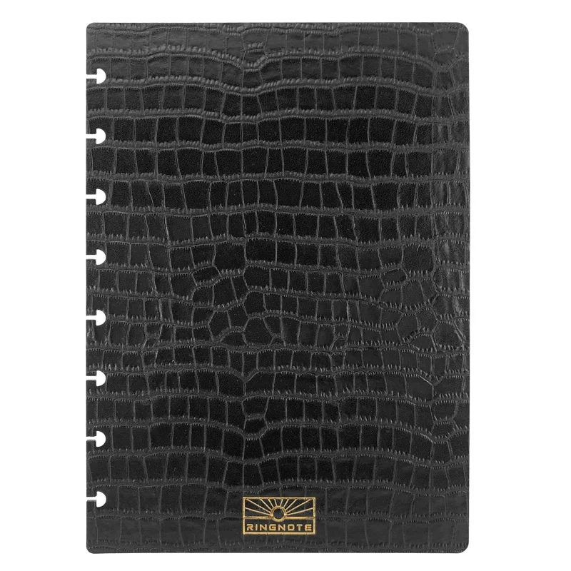 Custom Logo Disc Binding a5 sublimation  notebook cover  pre-punched holes made of THIN PU for RINGNOTE