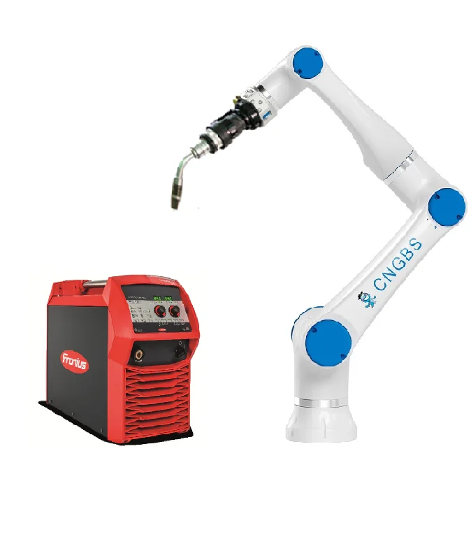 6 Axis CNGBS 10kg Payload Robot Arm with Welding Torch and Megmeet Welding Machine for Laser Welding