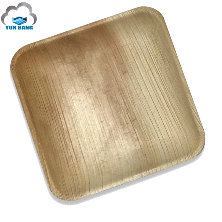 High quality and low price disposable ecological dinner palm leaf plate