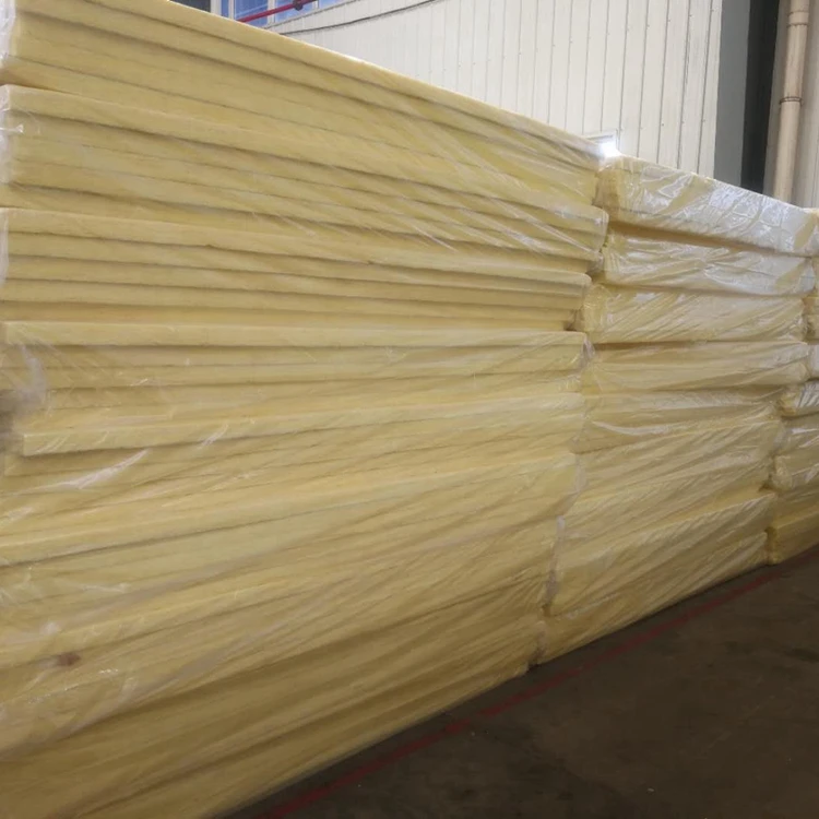 Factory price malaysia thin fiberglass thermal fiber 48kg m3 glass wool insulation sheet